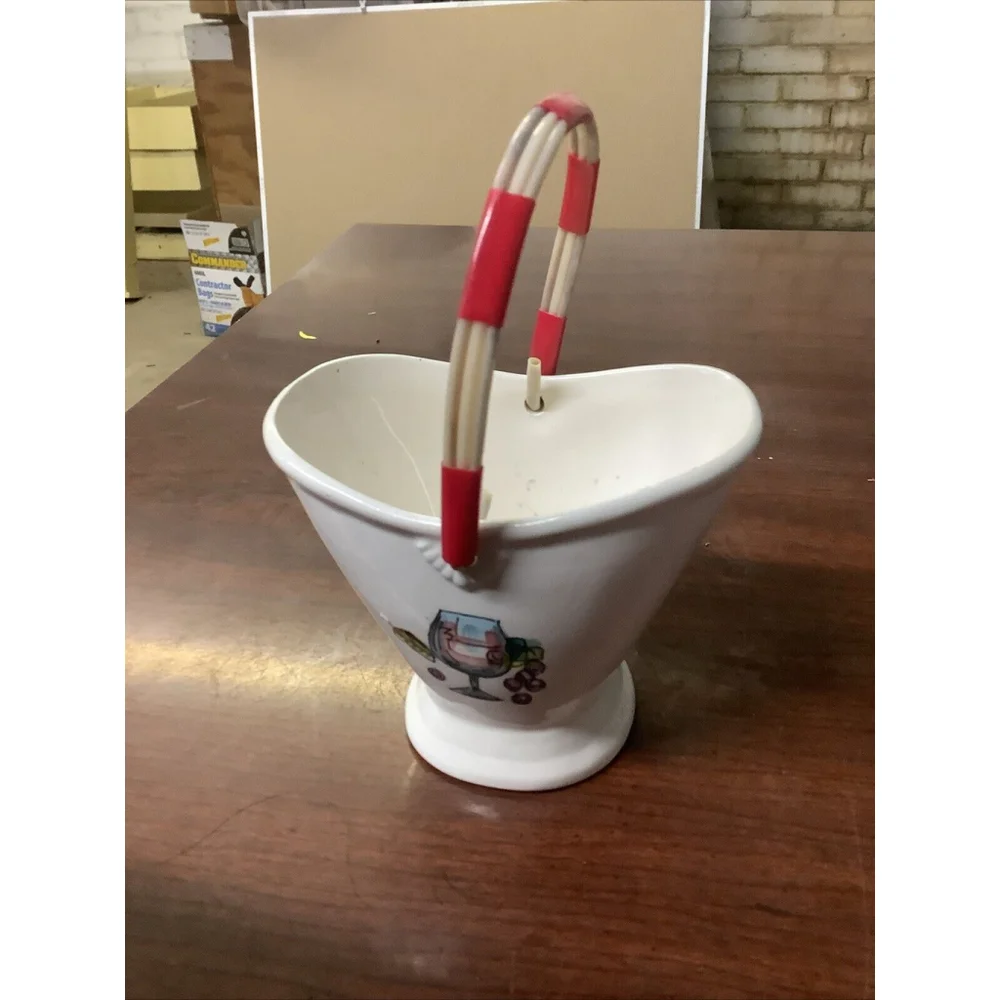 vintage chips, snack, & Nuts porclean baskets with handles